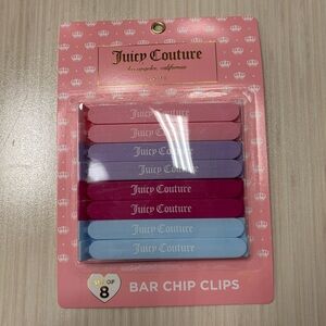 Juicy Couture Pink Crown Bar Chip Clips